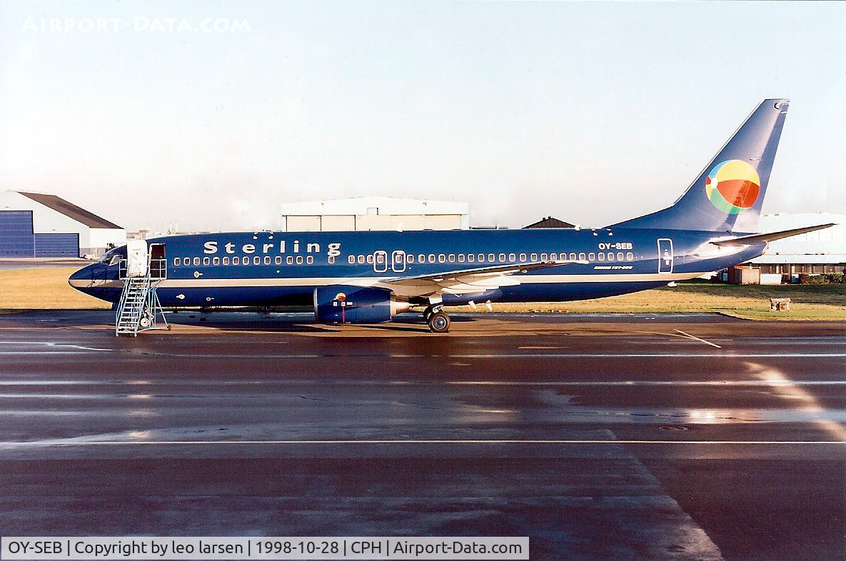 OY-SEB, 1998 Boeing 737-8Q8 C/N 28214, Copenhagen Kastrup 29.10.98