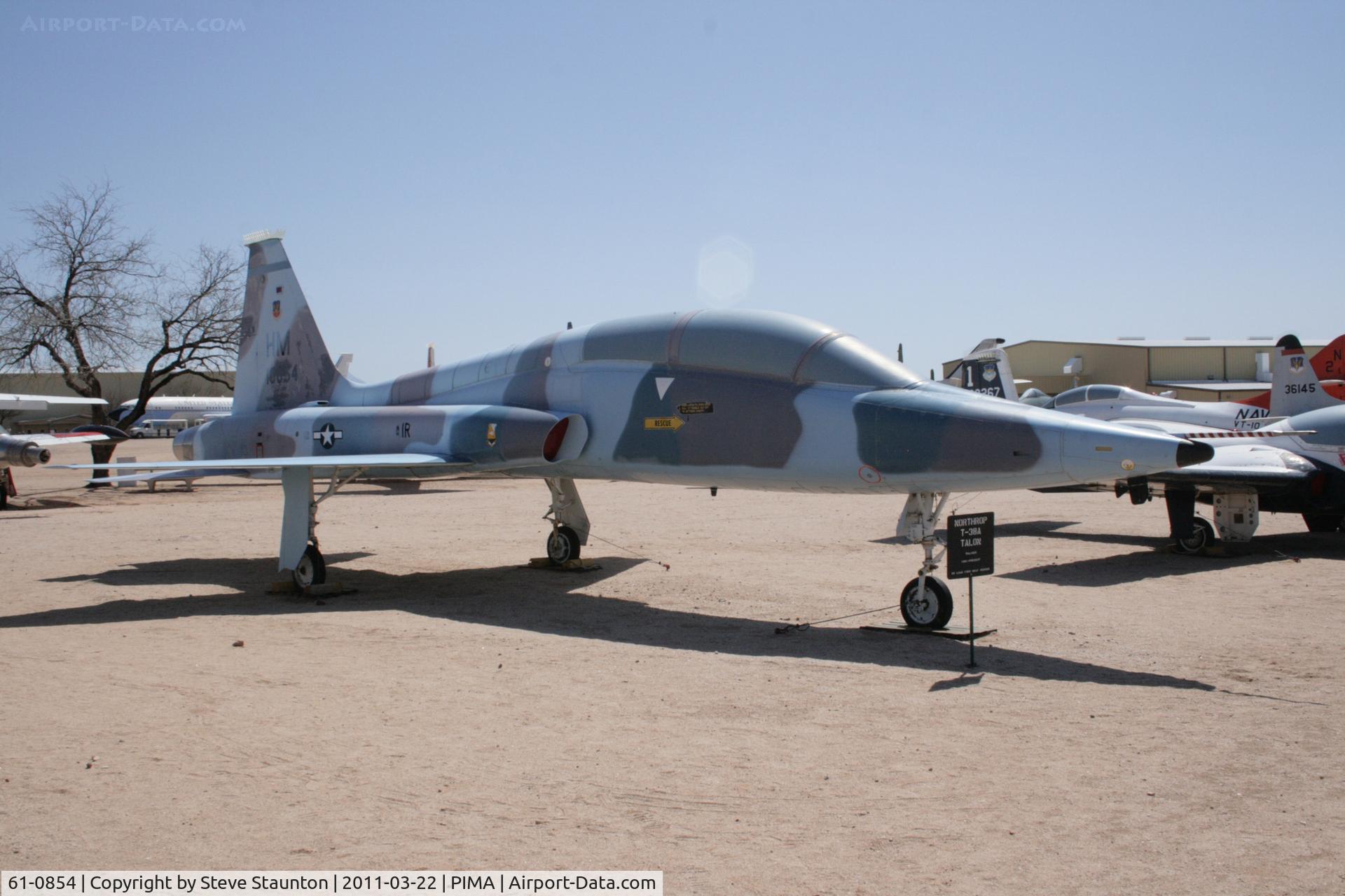 61-0854, 1961 Northrop T-38A-40-NO Talon C/N N.5220, Taken at Pima Air and Space Museum, in March 2011 whilst on an Aeroprint Aviation tour