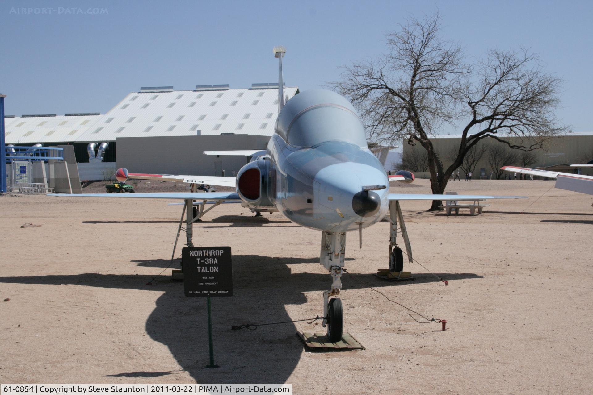 61-0854, 1961 Northrop T-38A-40-NO Talon C/N N.5220, Taken at Pima Air and Space Museum, in March 2011 whilst on an Aeroprint Aviation tour