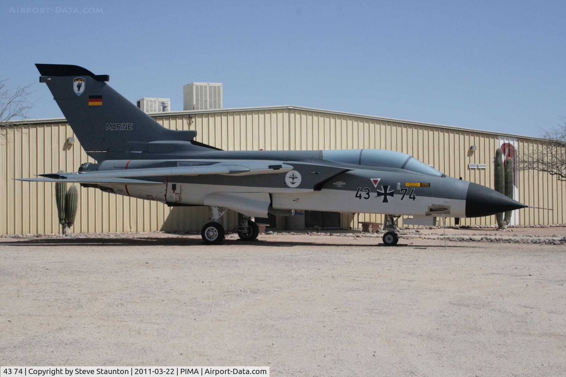 43 74, Panavia Tornado IDS C/N 193/GS047/4074, Taken at Pima Air and Space Museum, in March 2011 whilst on an Aeroprint Aviation tour