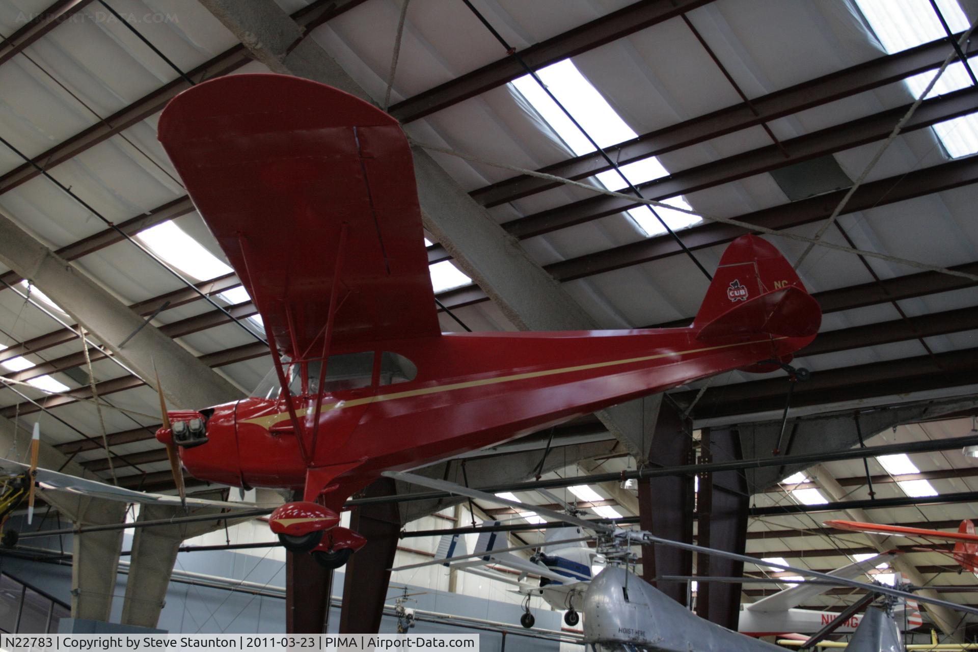 N22783, 1939 Piper J4A C/N 4469, Taken at Pima Air and Space Museum, in March 2011 whilst on an Aeroprint Aviation tour