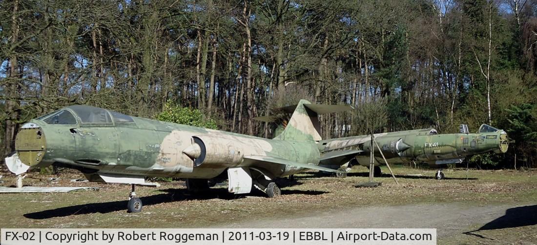 FX-02, Lockheed F-104G Starfighter C/N 683-9017, Stored.Kleine-Brogel Air Museum.FX-41 in background.