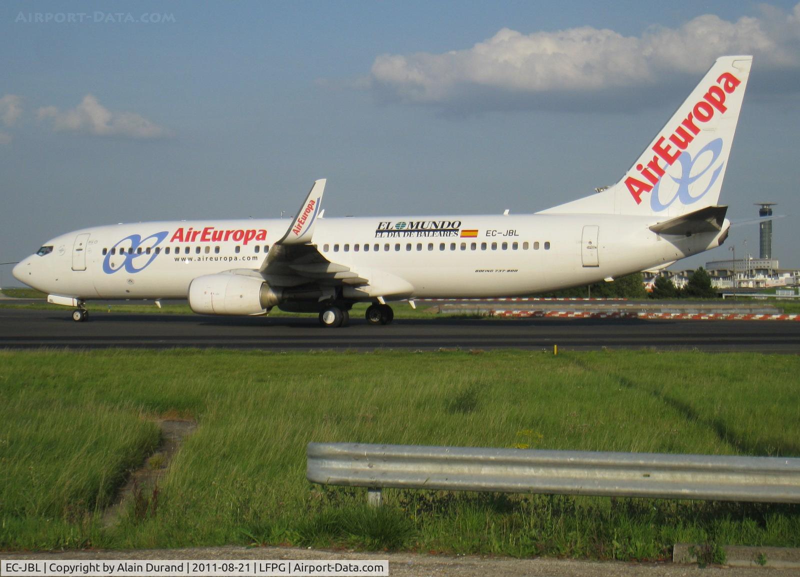 EC-JBL, 2004 Boeing 737-85P C/N 33974, El Mundo is a center-left newspaper, and one of Spain's  top three in terms of daily circulation