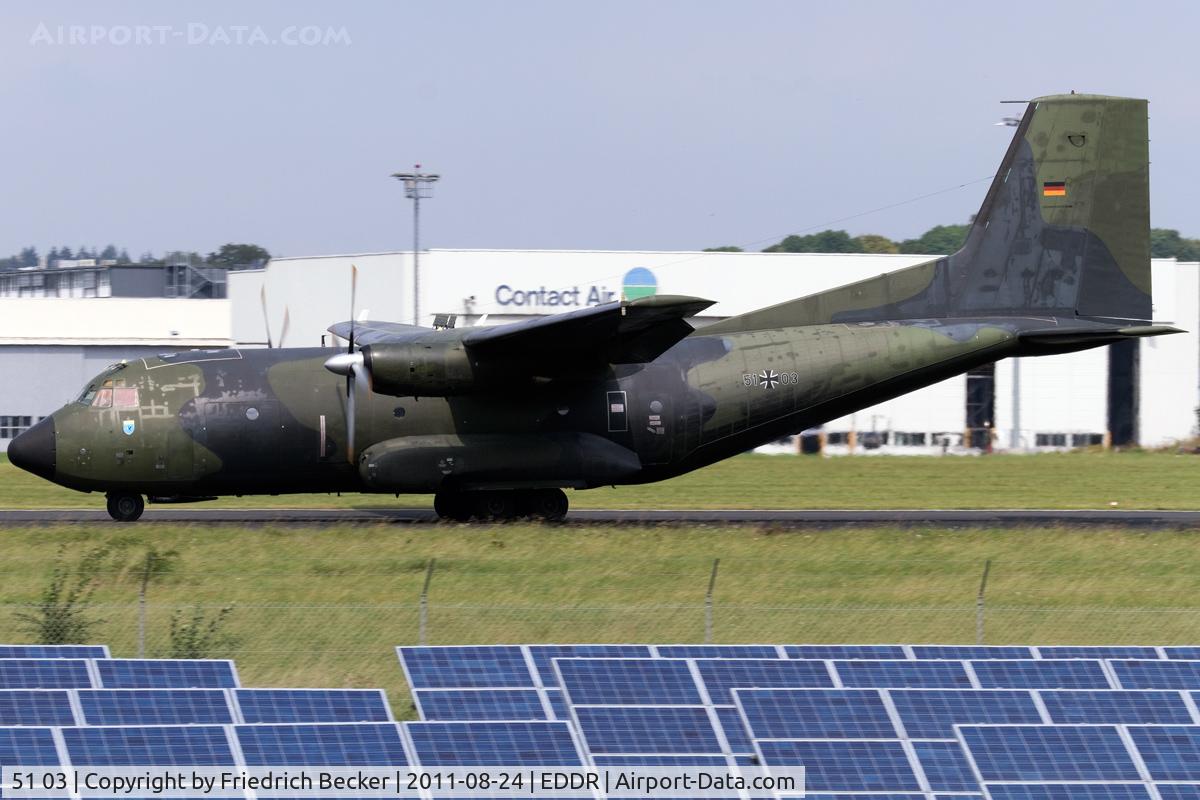 51 03, Transall C-160D C/N D140, decelerating after an another 