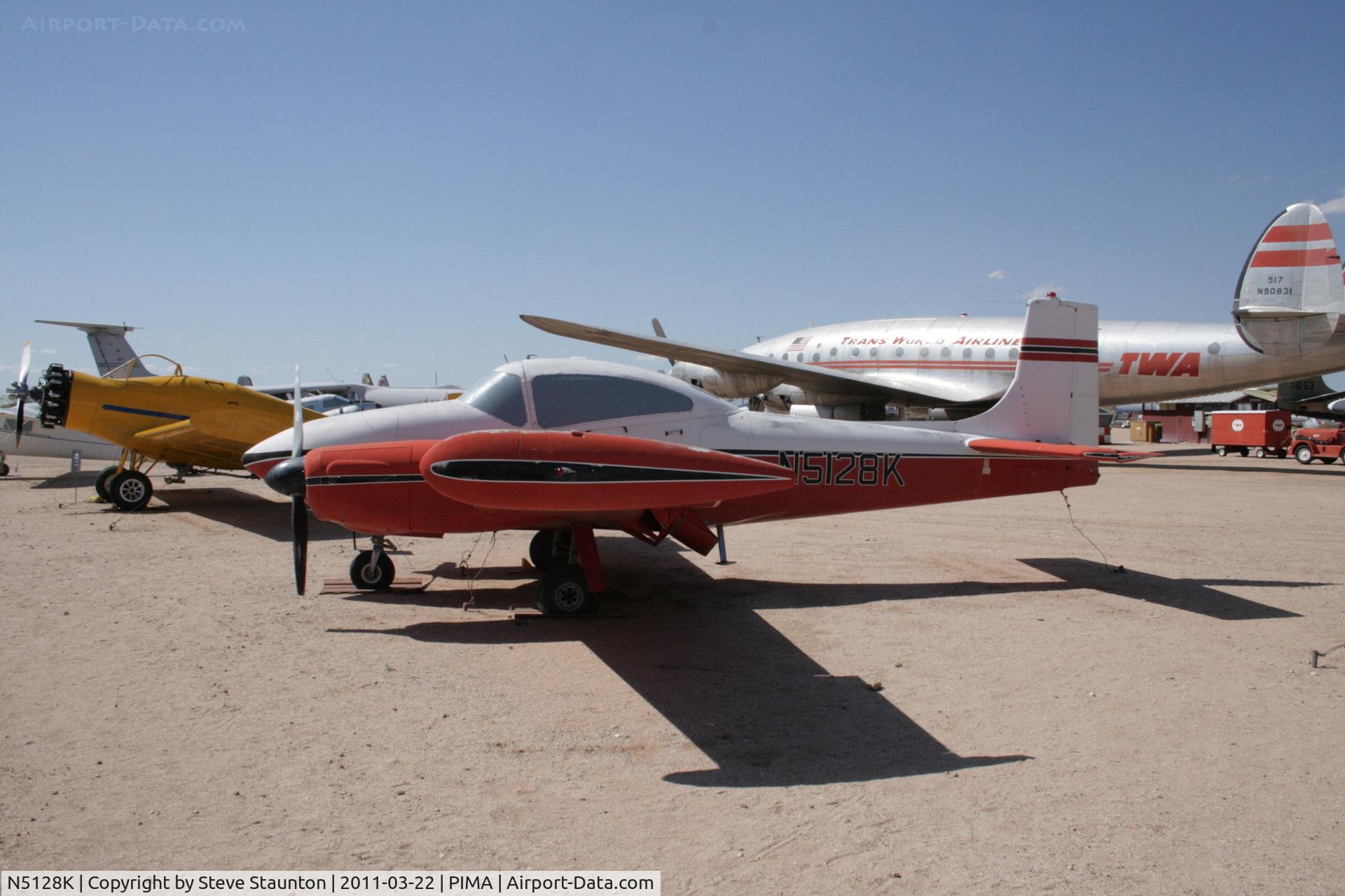 N5128K, Riley-Temco D-16 Twin Navion C/N TTN-29 (NAV-4-2028B), Taken at Pima Air and Space Museum, in March 2011 whilst on an Aeroprint Aviation tour