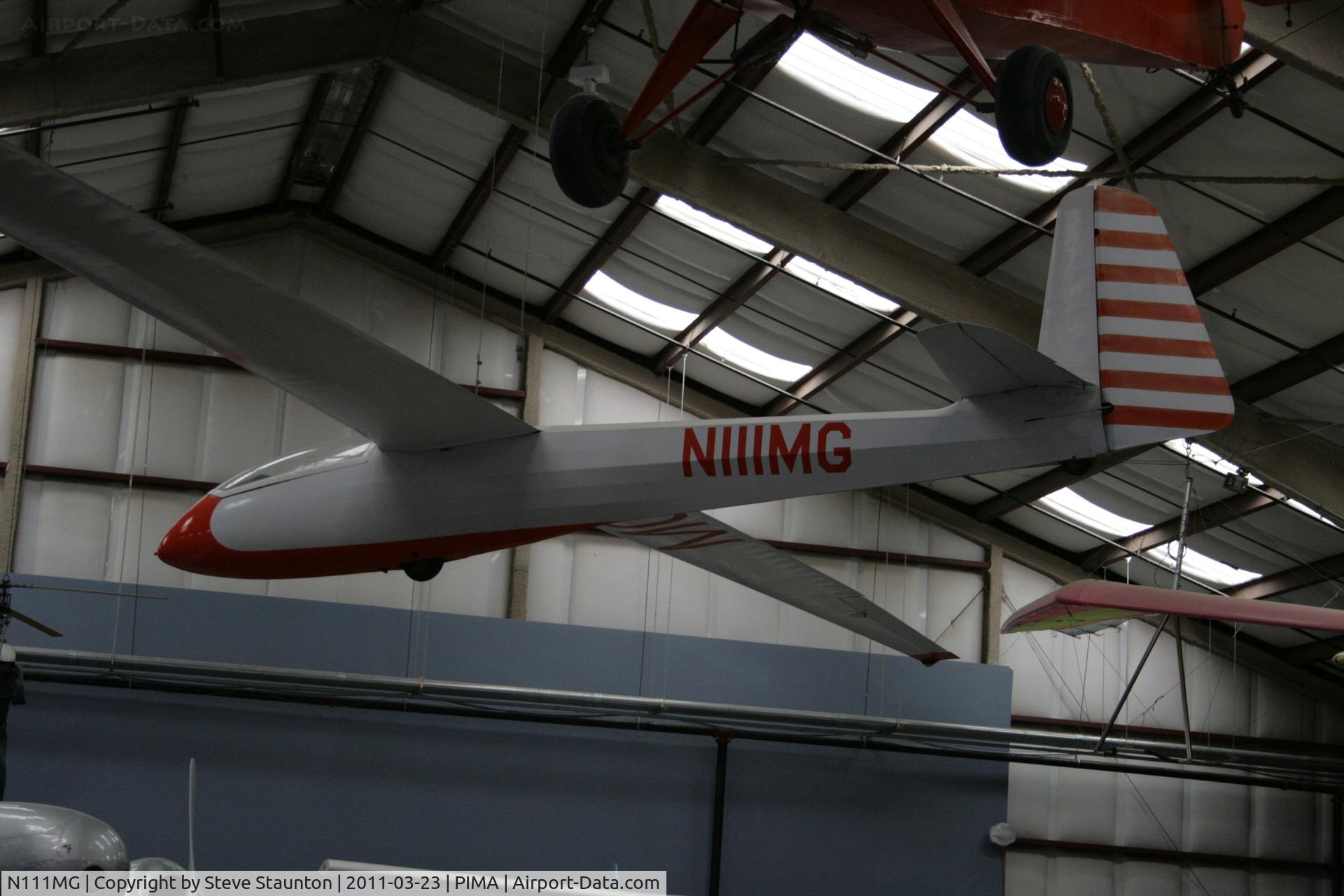 N111MG, Scheibe Zugvogel IIIB C/N 1023, Taken at Pima Air and Space Museum, in March 2011 whilst on an Aeroprint Aviation tour