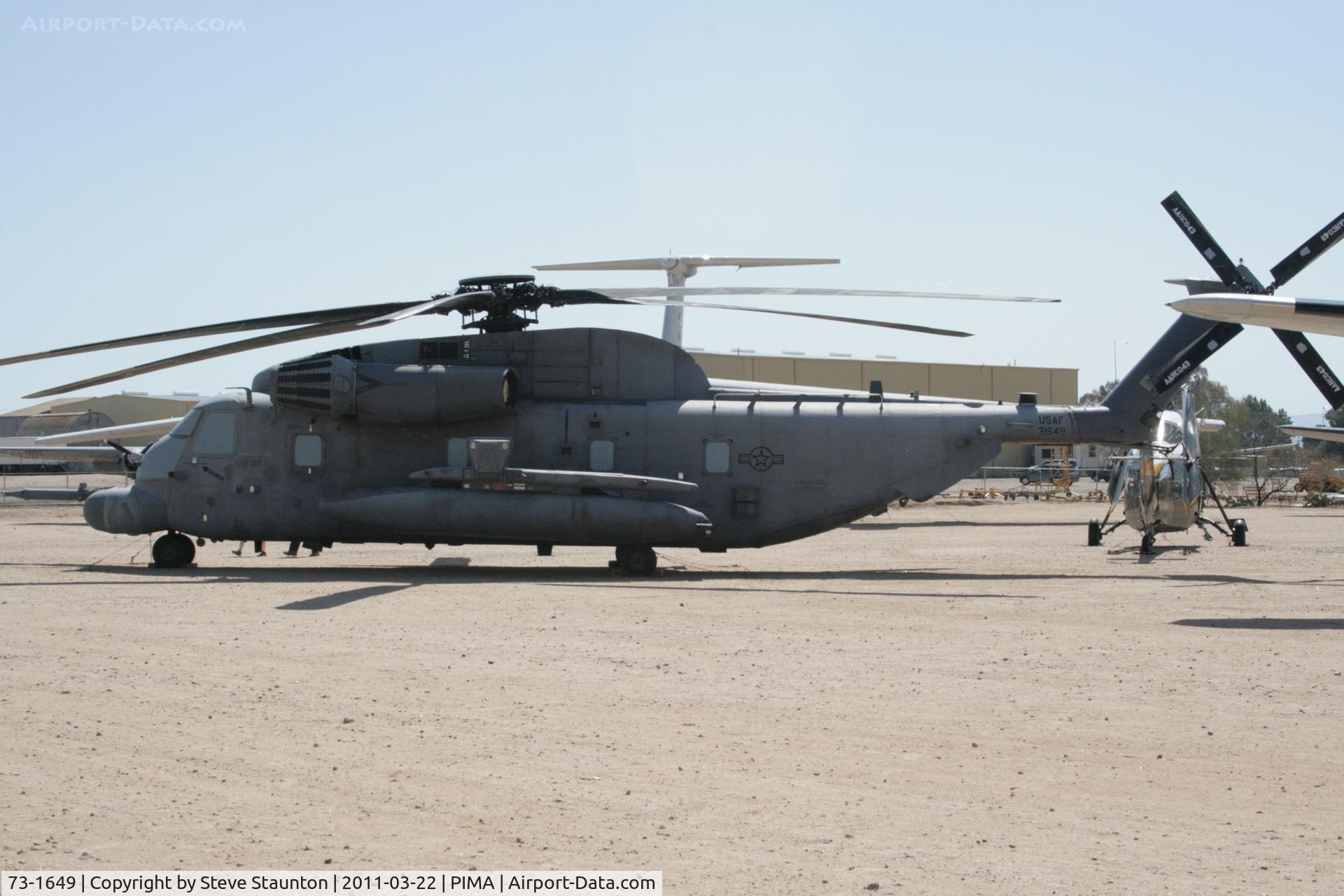 73-1649, Sikorsky MH-53J Pave Low III C/N 65-387, Taken at Pima Air and Space Museum, in March 2011 whilst on an Aeroprint Aviation tour