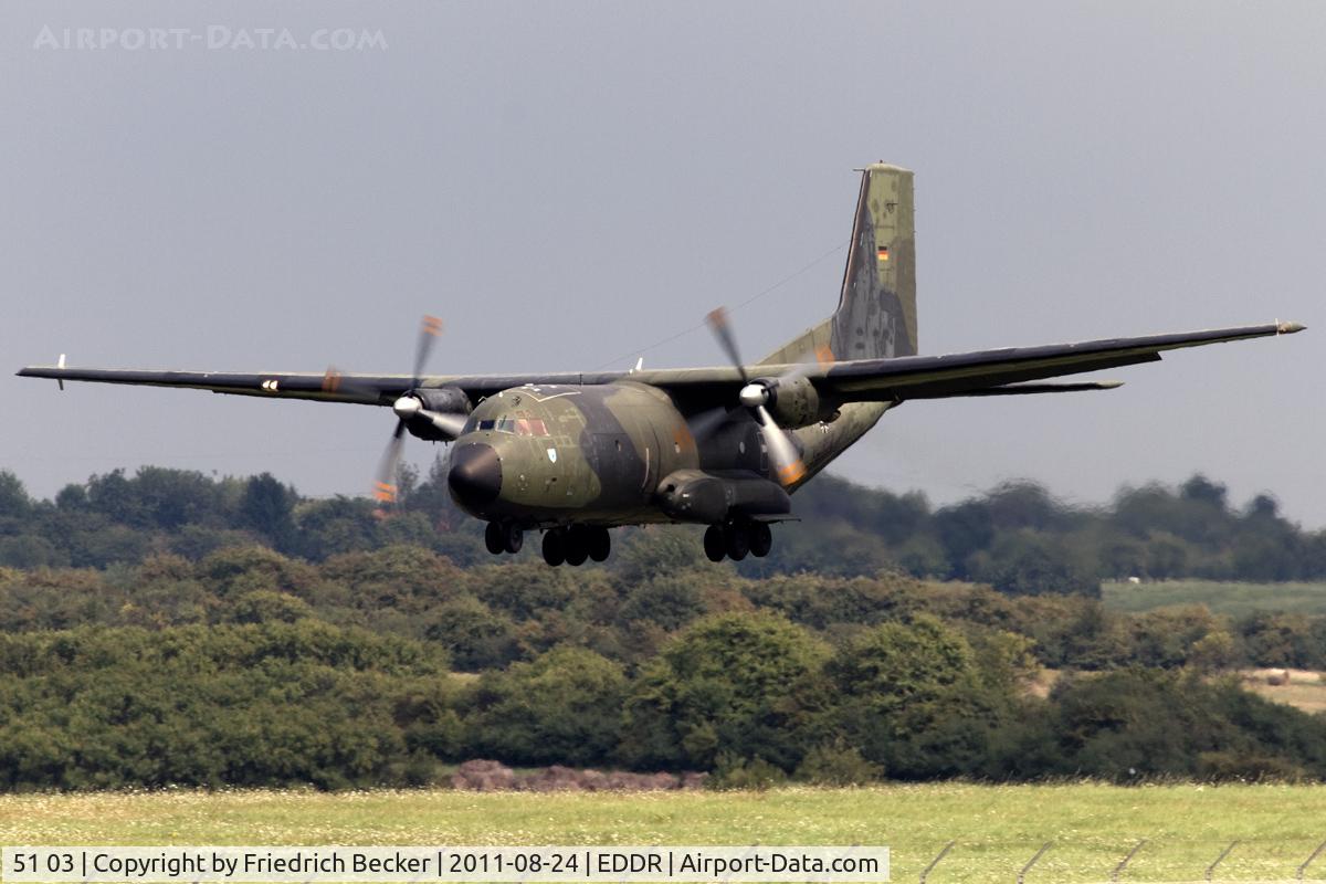 51 03, Transall C-160D C/N D140, On final after a 