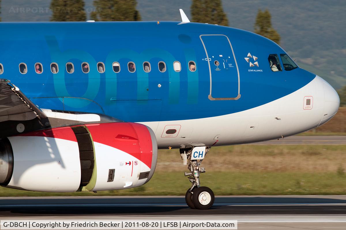 G-DBCH, 2006 Airbus A319-131 C/N 2697, decelerating after touchdown RW15