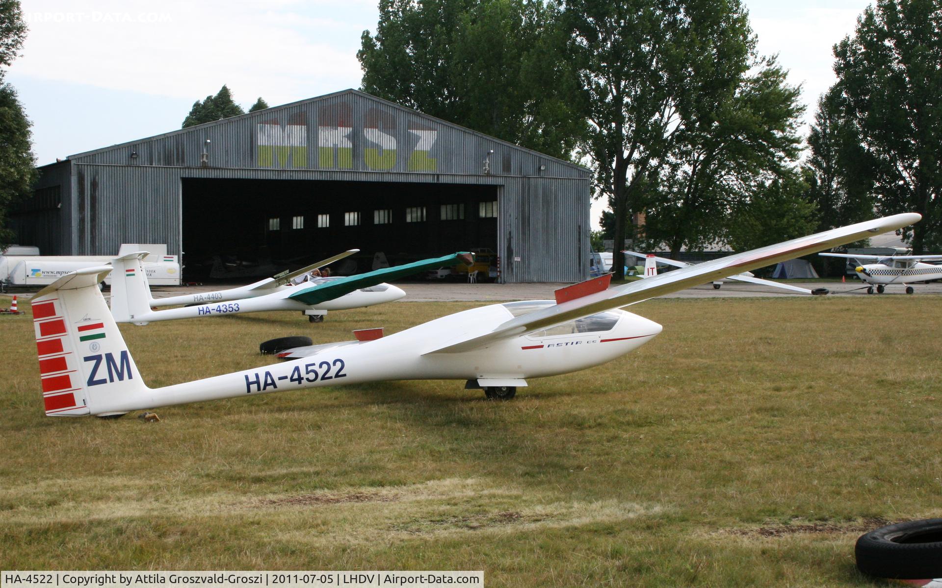 HA-4522, 1977 Grob G-102 Astir CS77 C/N 1611, Dunaujváros Airport - Hungary