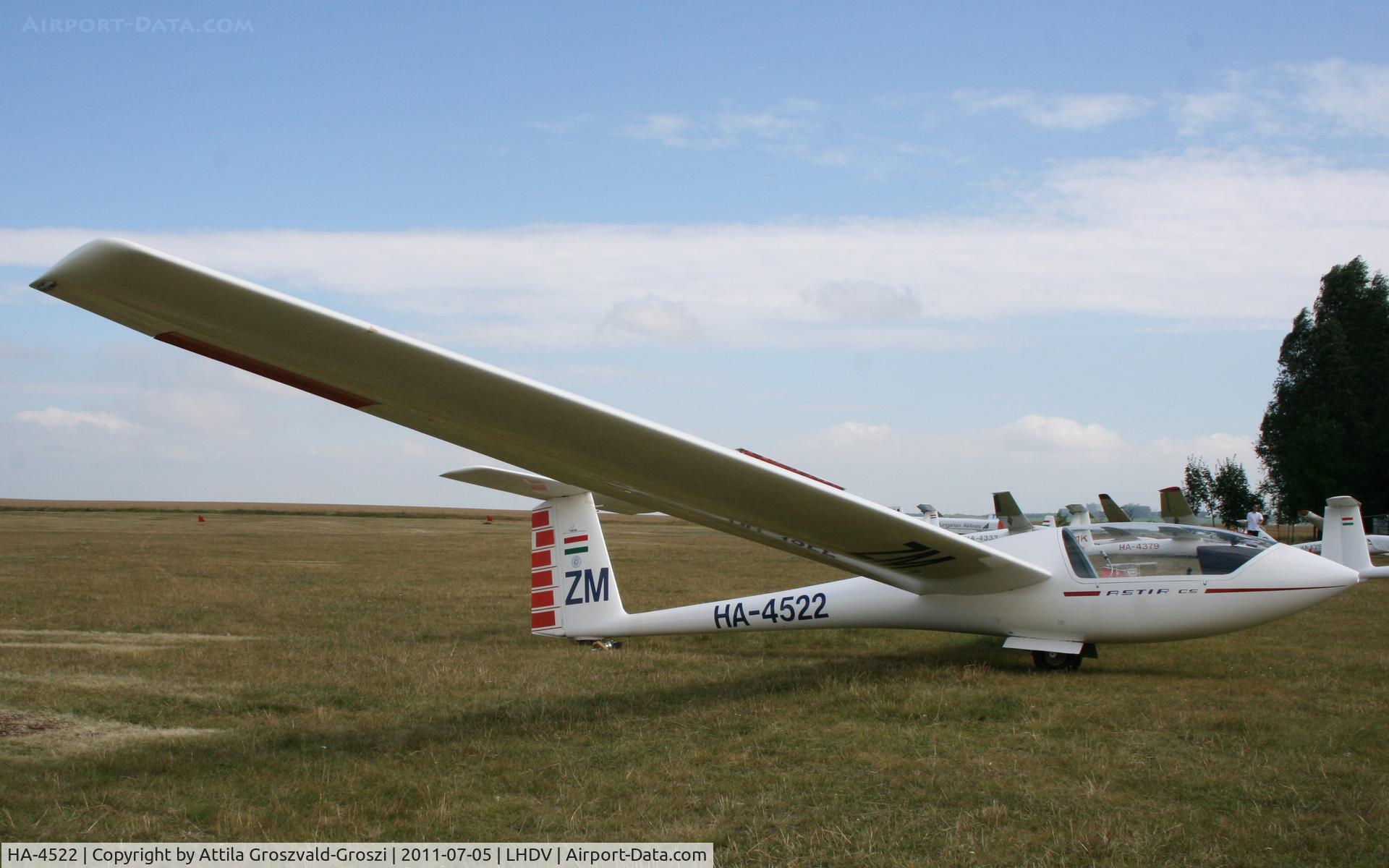HA-4522, 1977 Grob G-102 Astir CS77 C/N 1611, Dunaujváros Airport - Hungary