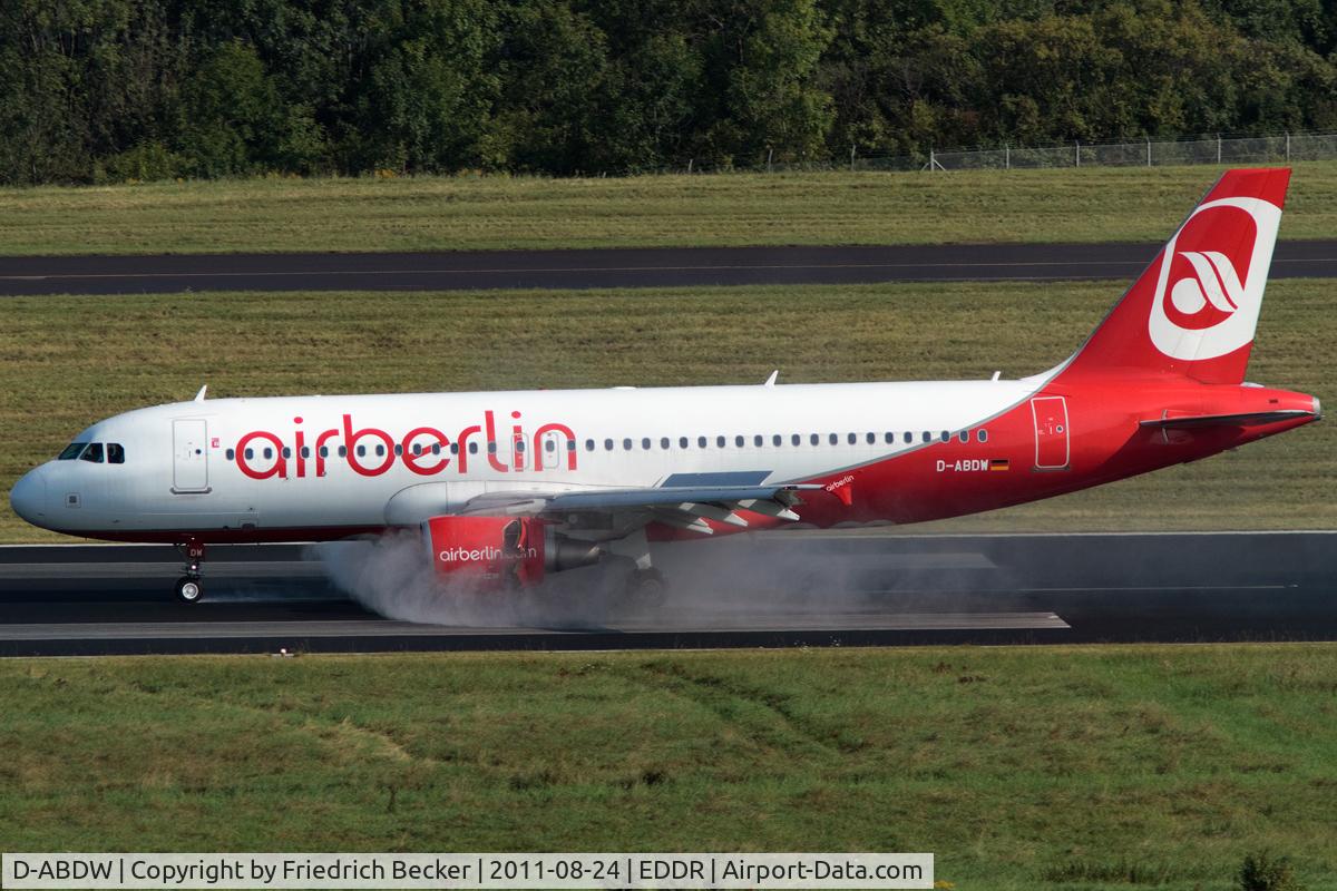D-ABDW, 2009 Airbus A320-214 C/N 3945, cleaning the runway