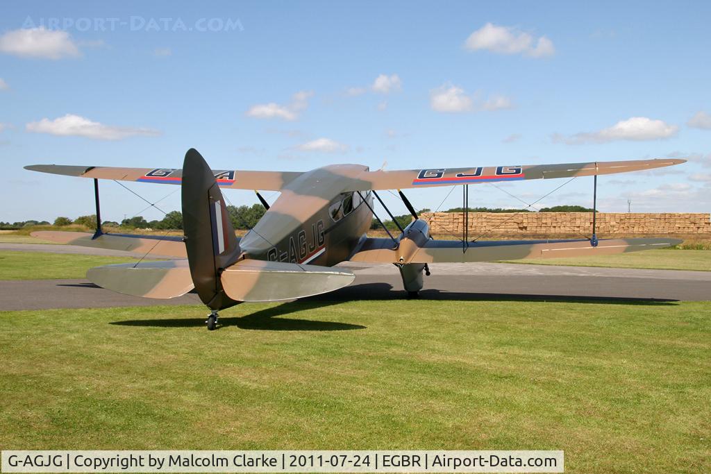 G-AGJG, 1941 De Havilland DH-89A Dominie/Dragon Rapide C/N 6517, De Havilland DH89A Dragon Rapide at Breighton Airfield's Wings & Wheels Weekend, July 2011.