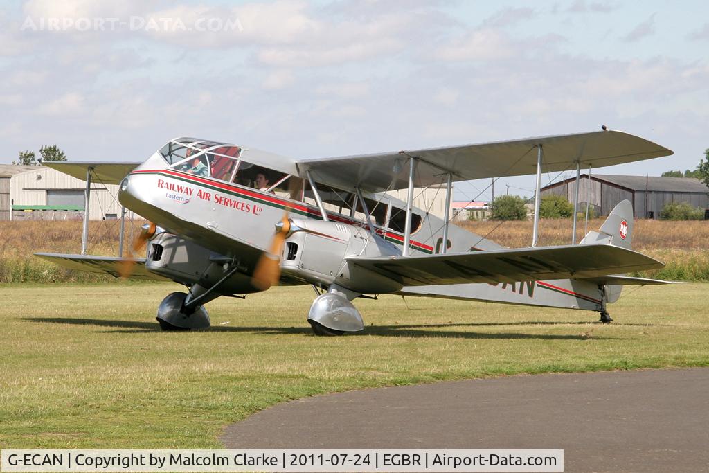 G-ECAN, 1943 De Havilland Australia DH-84 Dragon 3 C/N DHA2048, De Havilland DH84 Dragon at Breighton Airfield's Wings & Wheels Weekend, July 2011.
