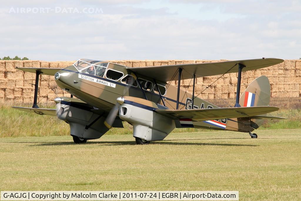 G-AGJG, 1941 De Havilland DH-89A Dominie/Dragon Rapide C/N 6517, De Havilland DH89A Dragon Rapide at Breighton Airfield's Wings & Wheels Weekend, July 2011.