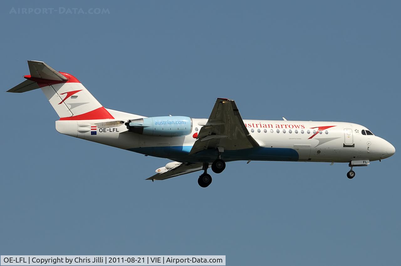 OE-LFL, 1995 Fokker 70 (F-28-0070) C/N 11573, Austrian arrows