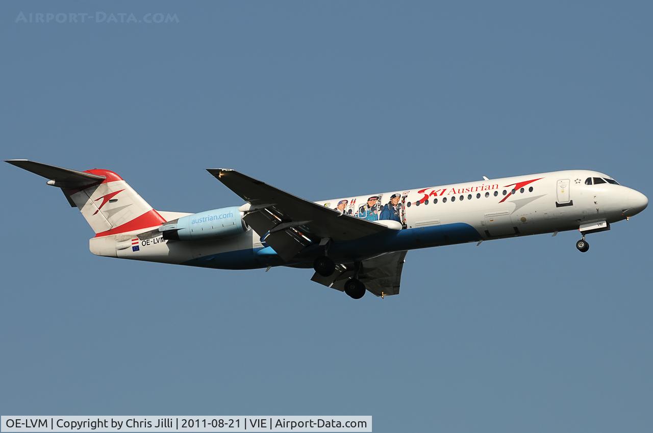 OE-LVM, 1991 Fokker F100 (F-28-0100) C/N 11361, Austrian arrows