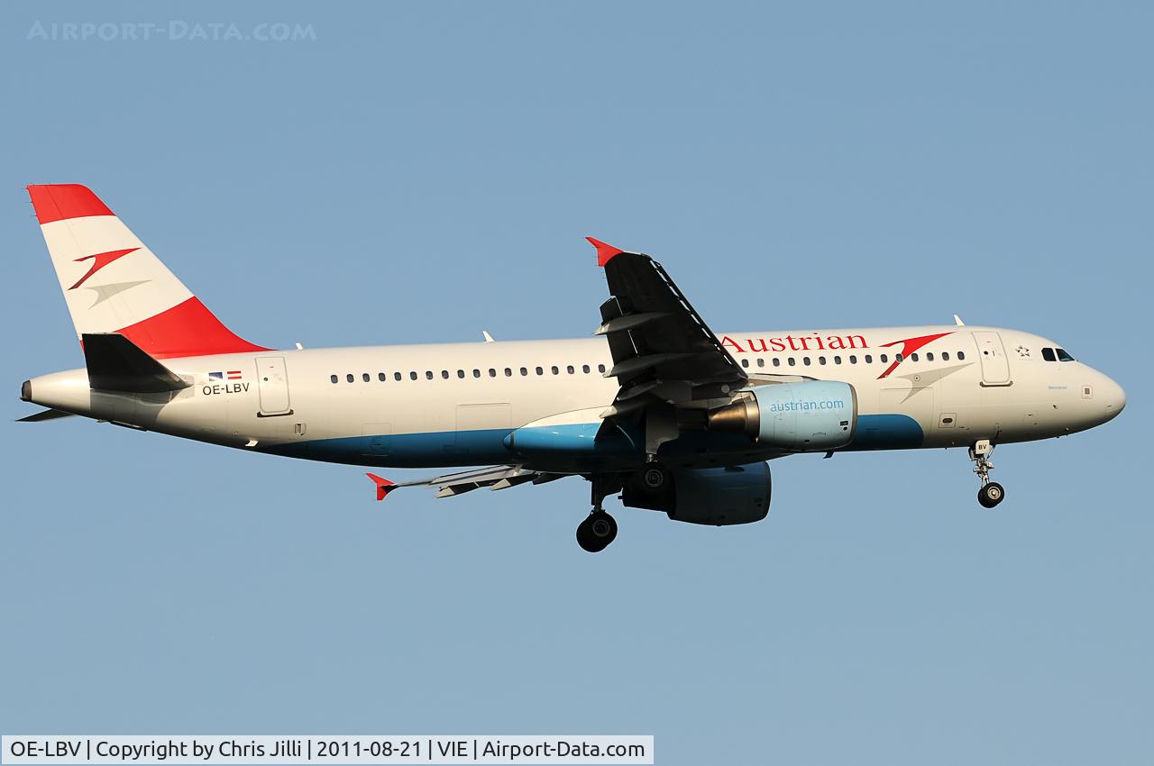 OE-LBV, 2000 Airbus A320-214 C/N 1385, Austrian Airlines