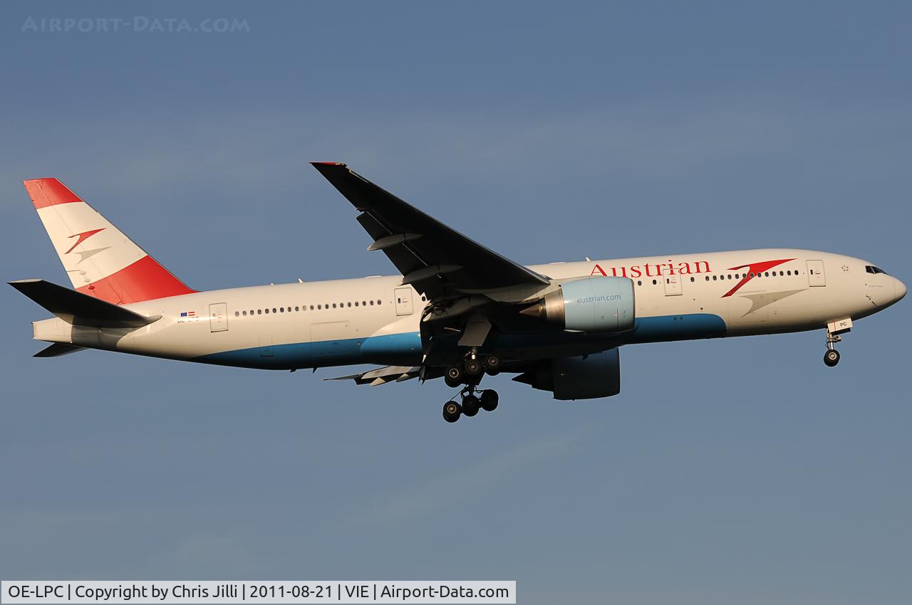 OE-LPC, 2002 Boeing 777-2Z9/ER C/N 29313, Austrian Airlines
