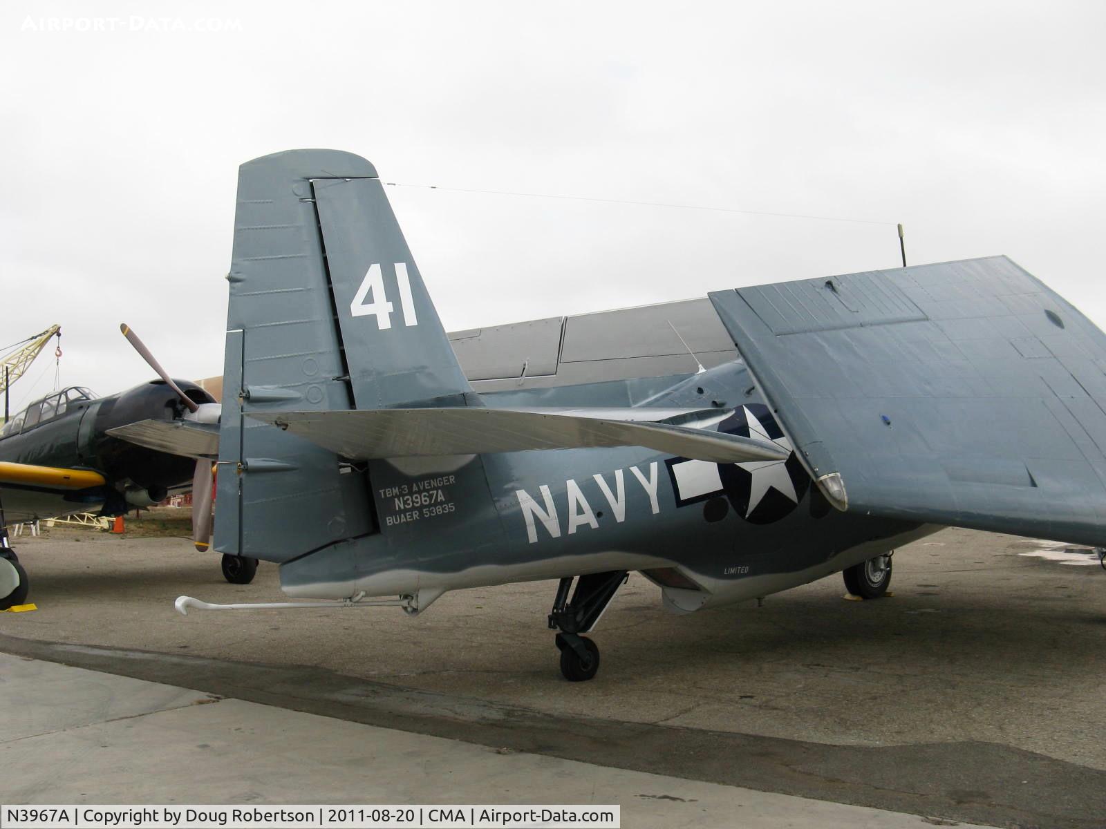 N3967A, 1945 Grumman TBM-3U Avenger C/N 53835, 1945 Grumman TBM-3U AVENGER, Wright R-2600 1,700 Hp