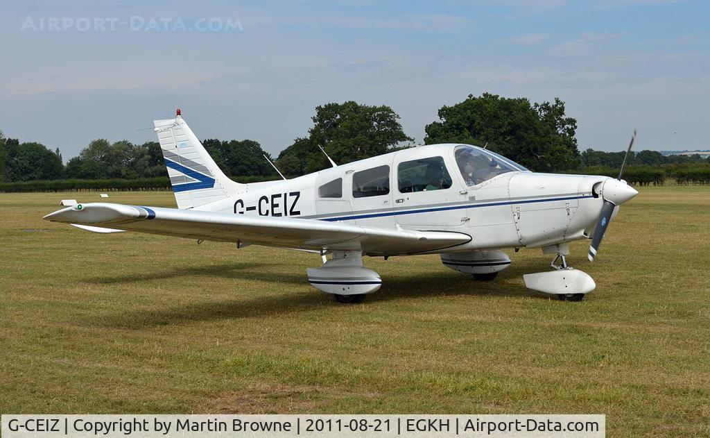 G-CEIZ, 1980 Piper PA-28-161 Cherokee Warrior II C/N 28-8116076, SHOT AT HEADCORN