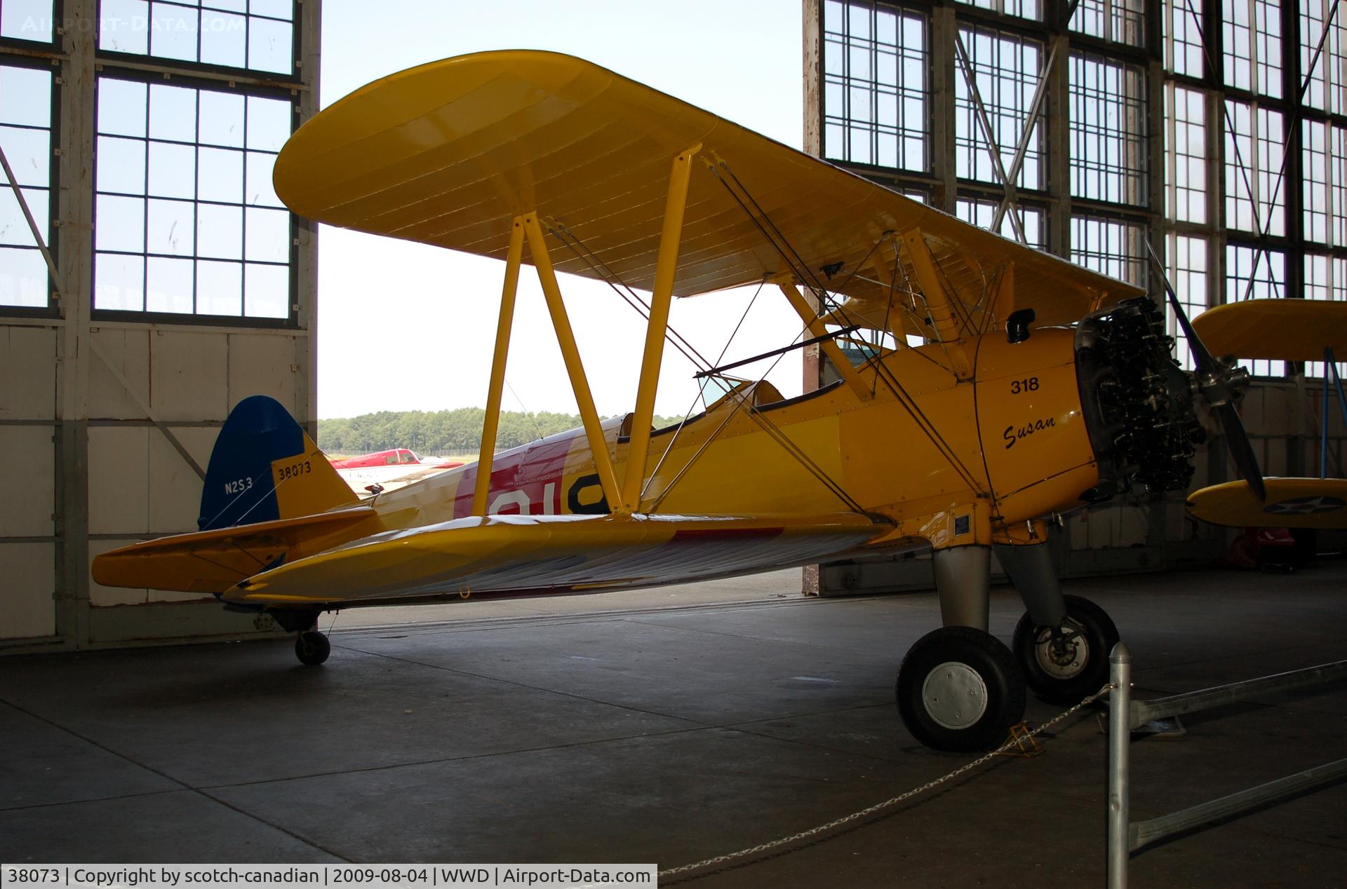 38073, 1942 Boeing N2S-3 Kaydet (B75N1) C/N 75-7694, Army version of the Boeing-Stearman PT-17 Kaydet at the Naval Air Station Wildwood Aviation Museum, Cape May County Airport, Wildwood, NJ