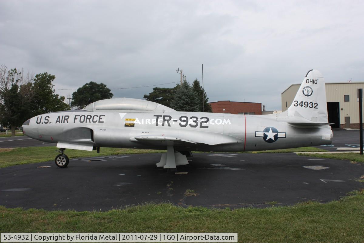 53-4932, 1953 Lockheed T-33A Shooting Star C/N 580-8271, T-33A Shooting Star by Wood County Airport