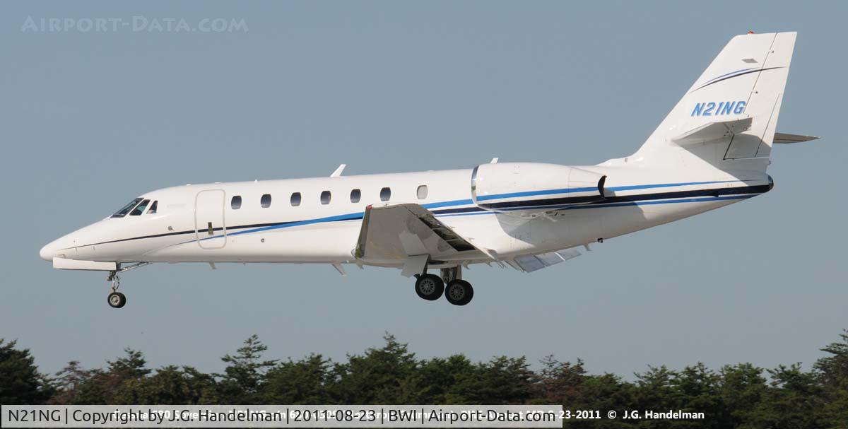 N21NG, 2010 Cessna 680 Citation Sovereign C/N 680-0308, Nothrop-Grumman C680 on final to 33L