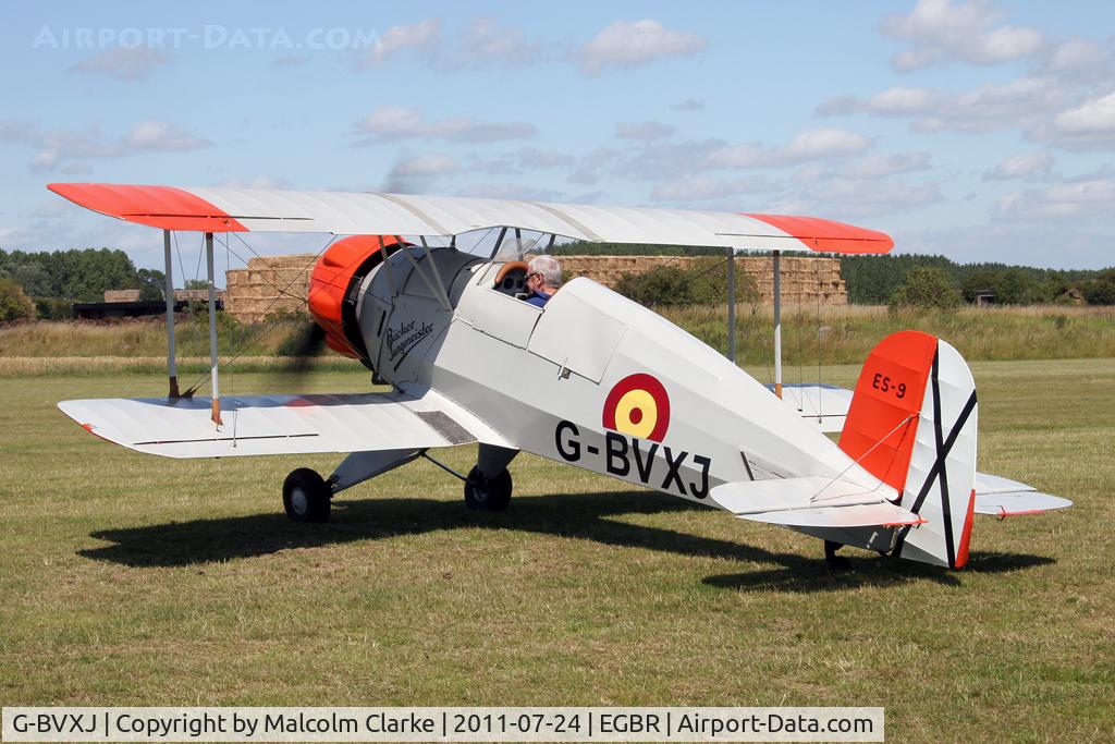 G-BVXJ, 1937 Bucker Bu-133C Jungmeister C/N E-19, Casa 1-131C Jungmeister at Breighton Airfield's Wings & Wheels Weekend, July 2011.