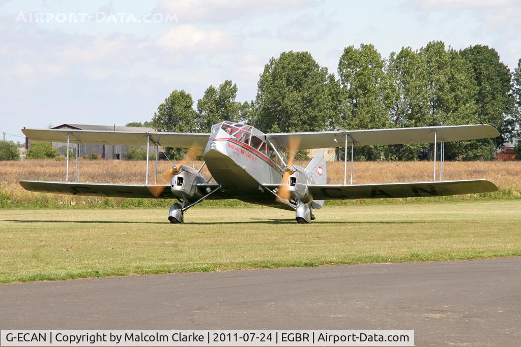 G-ECAN, 1943 De Havilland Australia DH-84 Dragon 3 C/N DHA2048, De Havilland DH84 Dragon at Breighton Airfield's Wings & Wheels Weekend, July 2011.