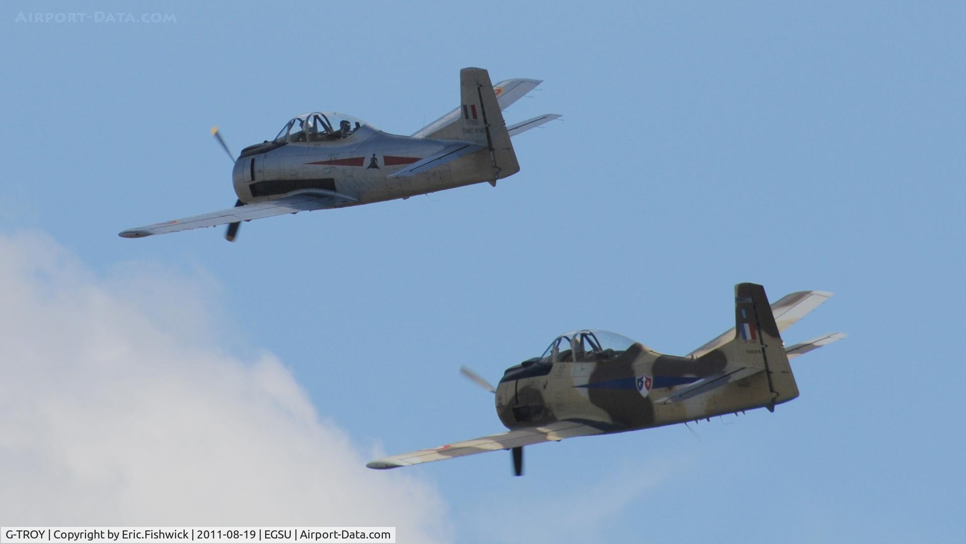 G-TROY, 1951 North American T-28A Trojan C/N 174-545, 45. G-TROY and G-BGPB at the American Air Day, Duxford (August,2011)