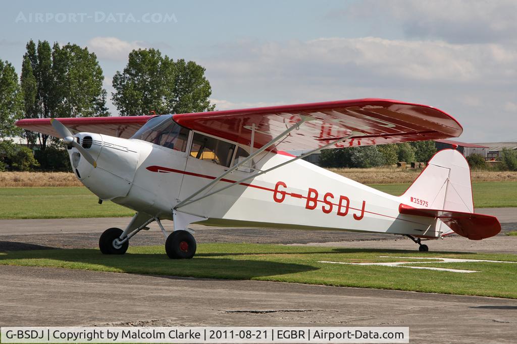 G-BSDJ, 1941 Piper J-4E Cub Coupe C/N 4-1456, Piper J-4E Cub Coupe at Breighton Airfield's Summer Fly-In, August 2011