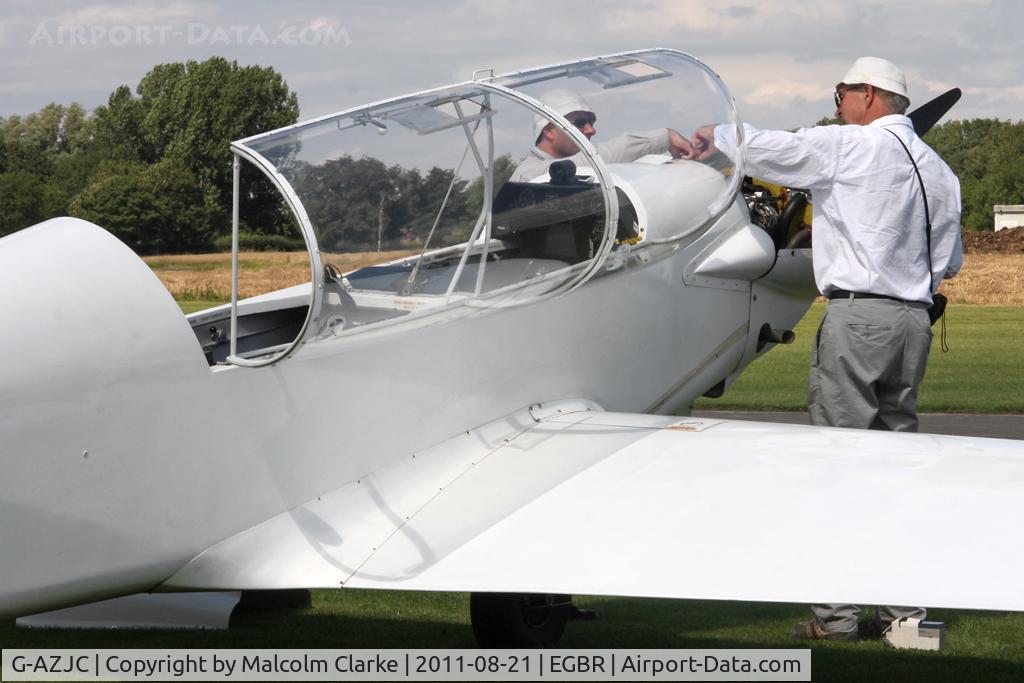 G-AZJC, 1972 Sportavia-Putzer RF-5 C/N 5108, A bit of TLC! Sportavia Fournier RF-5 at Breighton Airfield's Summer Fly-In, August 2011.