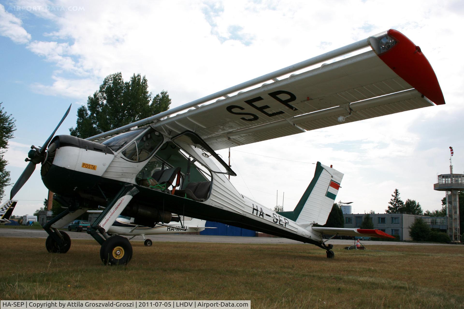 HA-SEP, 1988 PZL-Okecie PZL-104 Wilga 35A C/N 19880868, Dunaujváros Airport - Hungary