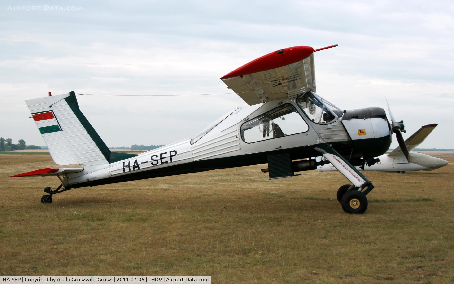 HA-SEP, 1988 PZL-Okecie PZL-104 Wilga 35A C/N 19880868, Dunaujváros Airport - Hungary