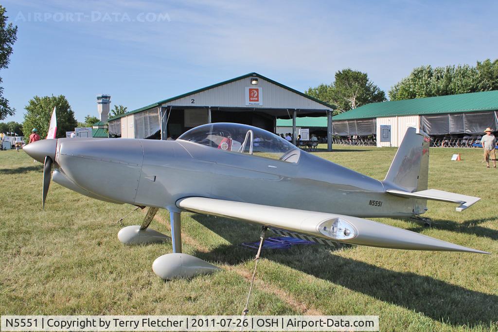 N5551, 2010 Vans RV-8 C/N 82605, Horton Daniel RV-8, c/n: 82605 at 2011 Oshkosh