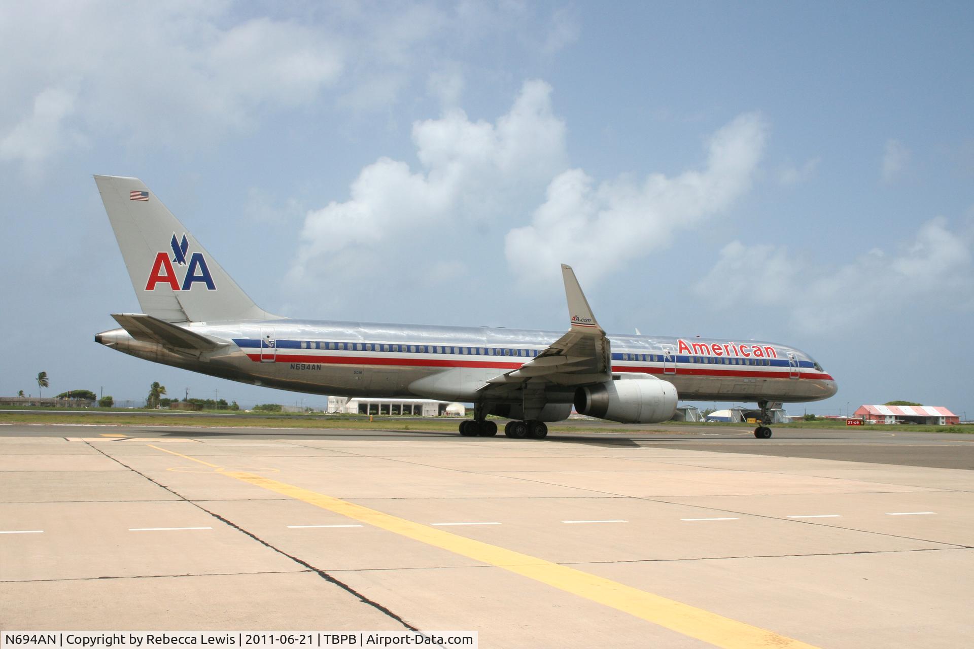 N694AN, 1994 Boeing 757-223 C/N 26974, Leaving Barbados Intl.