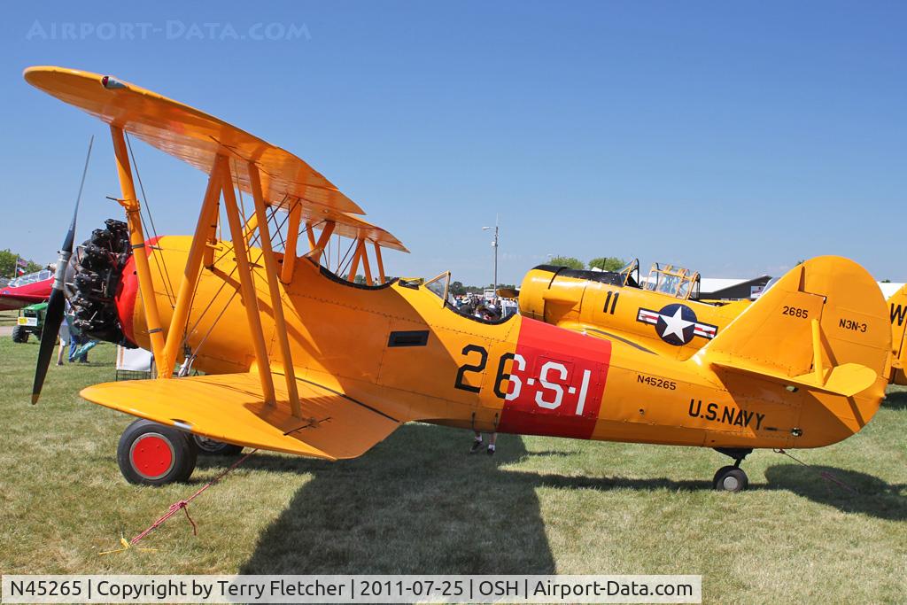 N45265, 1941 Naval Aircraft Factory N3N-3 C/N 2685, 1941 Naval Aircraft Factory N3N-3, c/n: 2685 at 2011 Oshkosh
