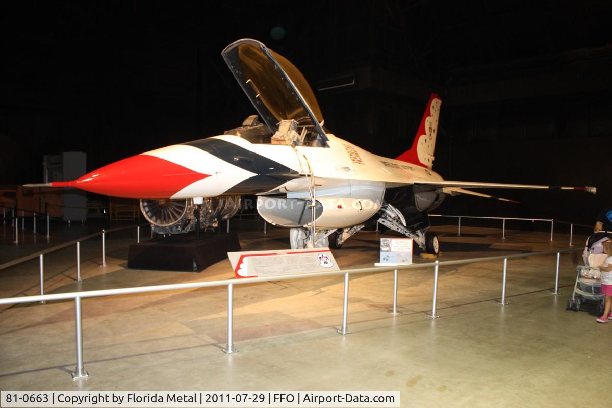 81-0663, 1981 General Dynamics F-16A Fighting Falcon C/N 61-344, Thunderbirds Paint