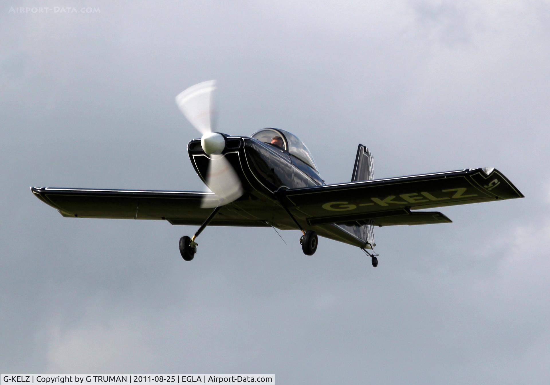 G-KELZ, 2003 Vans RV-8 C/N PFA 303-13665, Departing from Bodmin