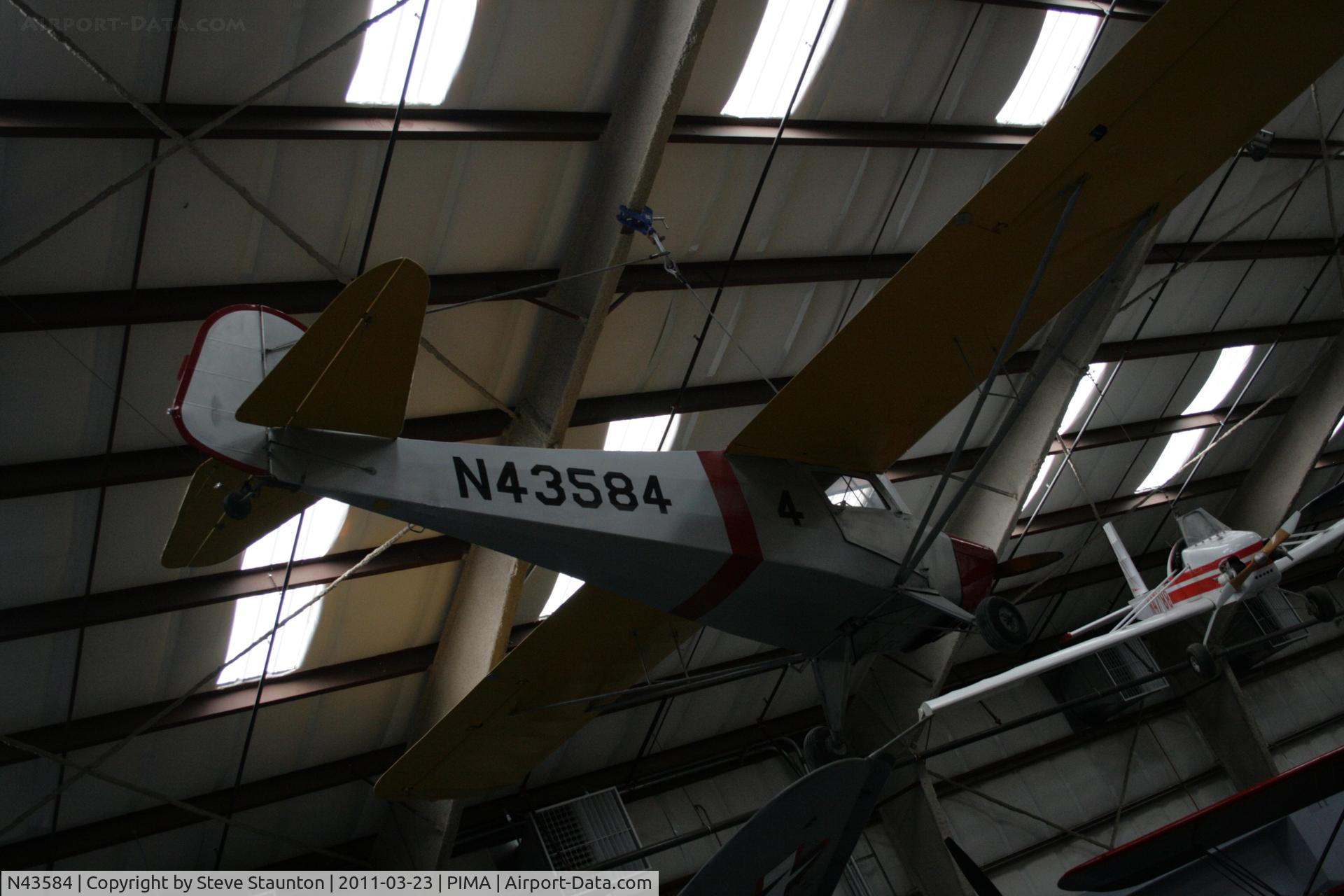 N43584, Taylorcraft BC12-D C/N 7243, Taken at Pima Air and Space Museum, in March 2011 whilst on an Aeroprint Aviation tour