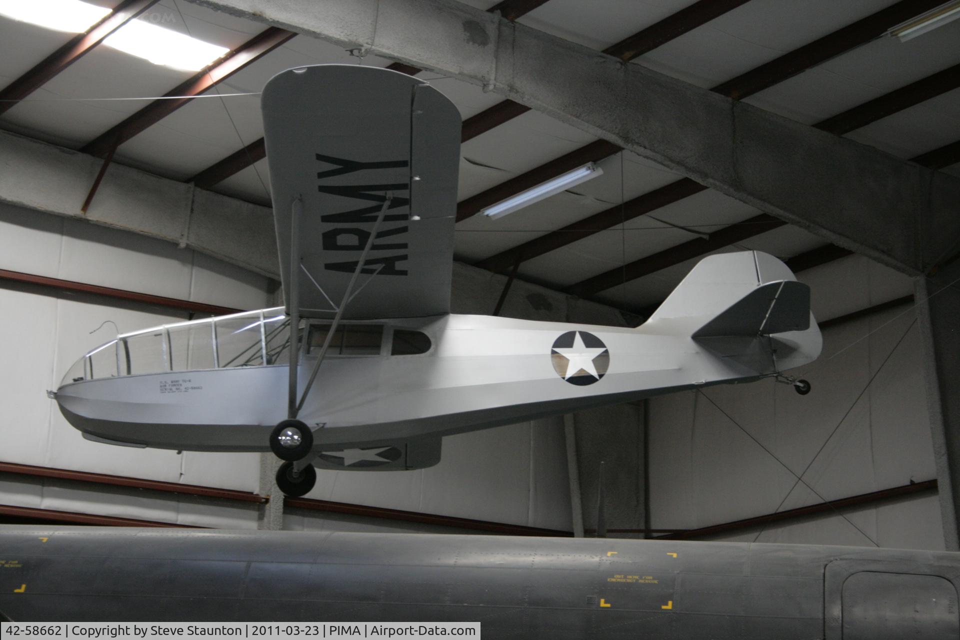 42-58662, 1942 Taylorcraft TG-6 C/N Not found, Taken at Pima Air and Space Museum, in March 2011 whilst on an Aeroprint Aviation tour