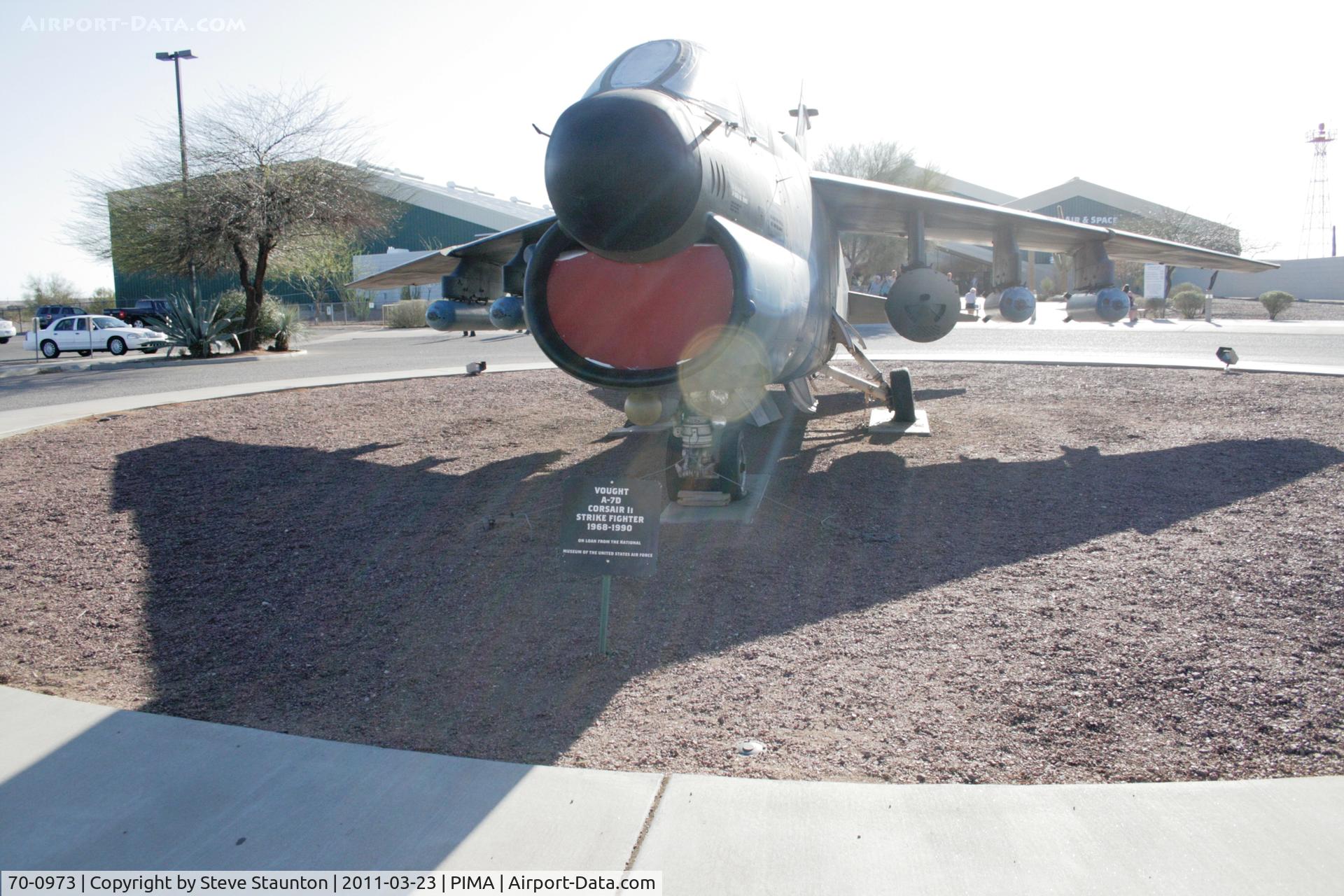 70-0973, 1970 LTV A-7D Corsair II C/N D-119, Taken at Pima Air and Space Museum, in March 2011 whilst on an Aeroprint Aviation tour