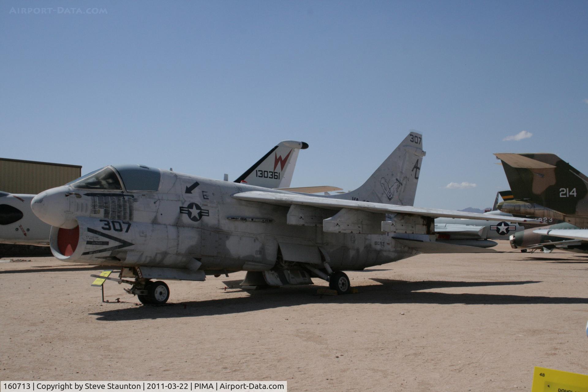 160713, LTV A-7E Corsair II C/N E-546, Taken at Pima Air and Space Museum, in March 2011 whilst on an Aeroprint Aviation tour