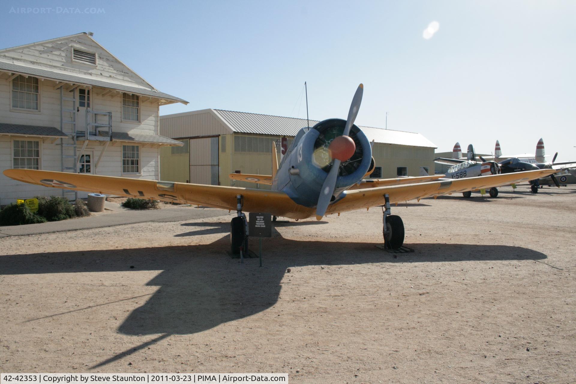 42-42353, 1943 Vultee BT-13A Valiant C/N 74-9103, Taken at Pima Air and Space Museum, in March 2011 whilst on an Aeroprint Aviation tour