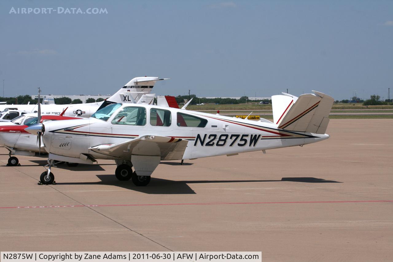 N2875W, 1973 Beech V35B Bonanza C/N D-9508, At Alliance Airport - Fort Worth, TX