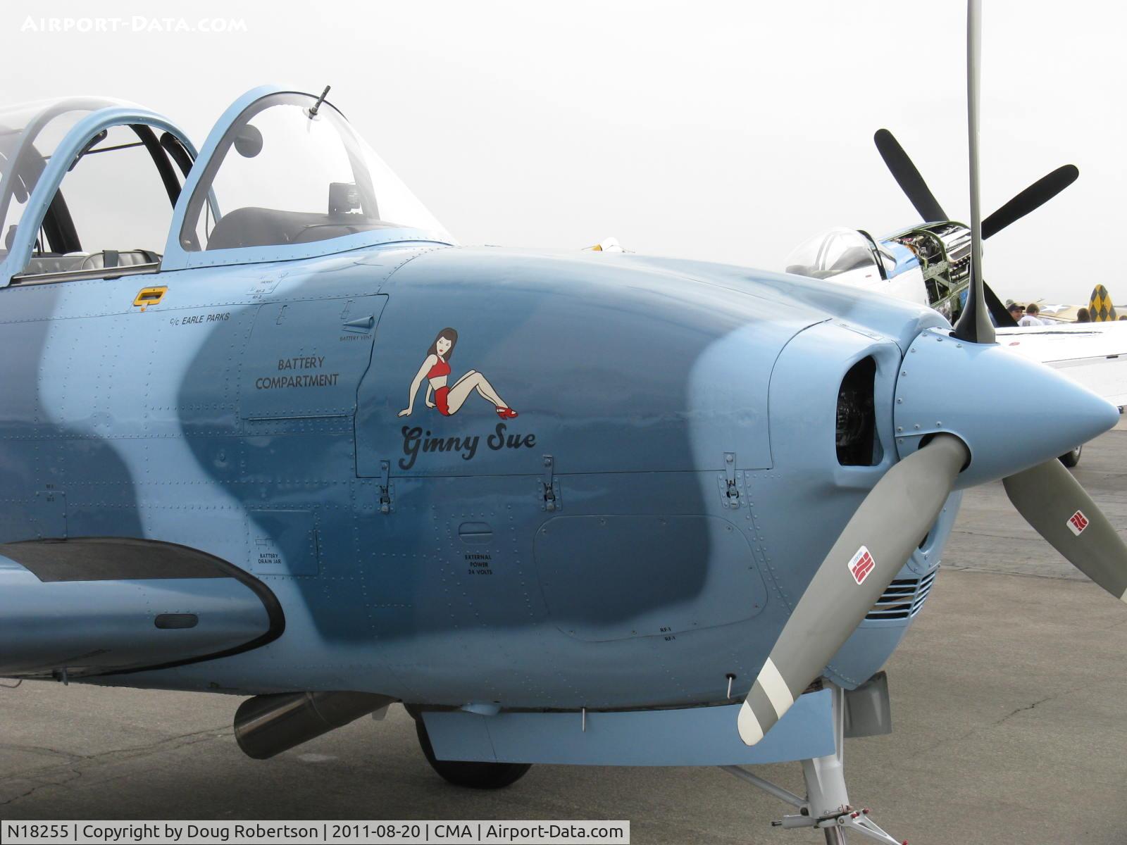 N18255, 1955 Beech A45 C/N G-739, Beech A45 as T-34A MENTOR 'Ginny Sue', Continental O-470-13 225 Hp, 3 blade prop