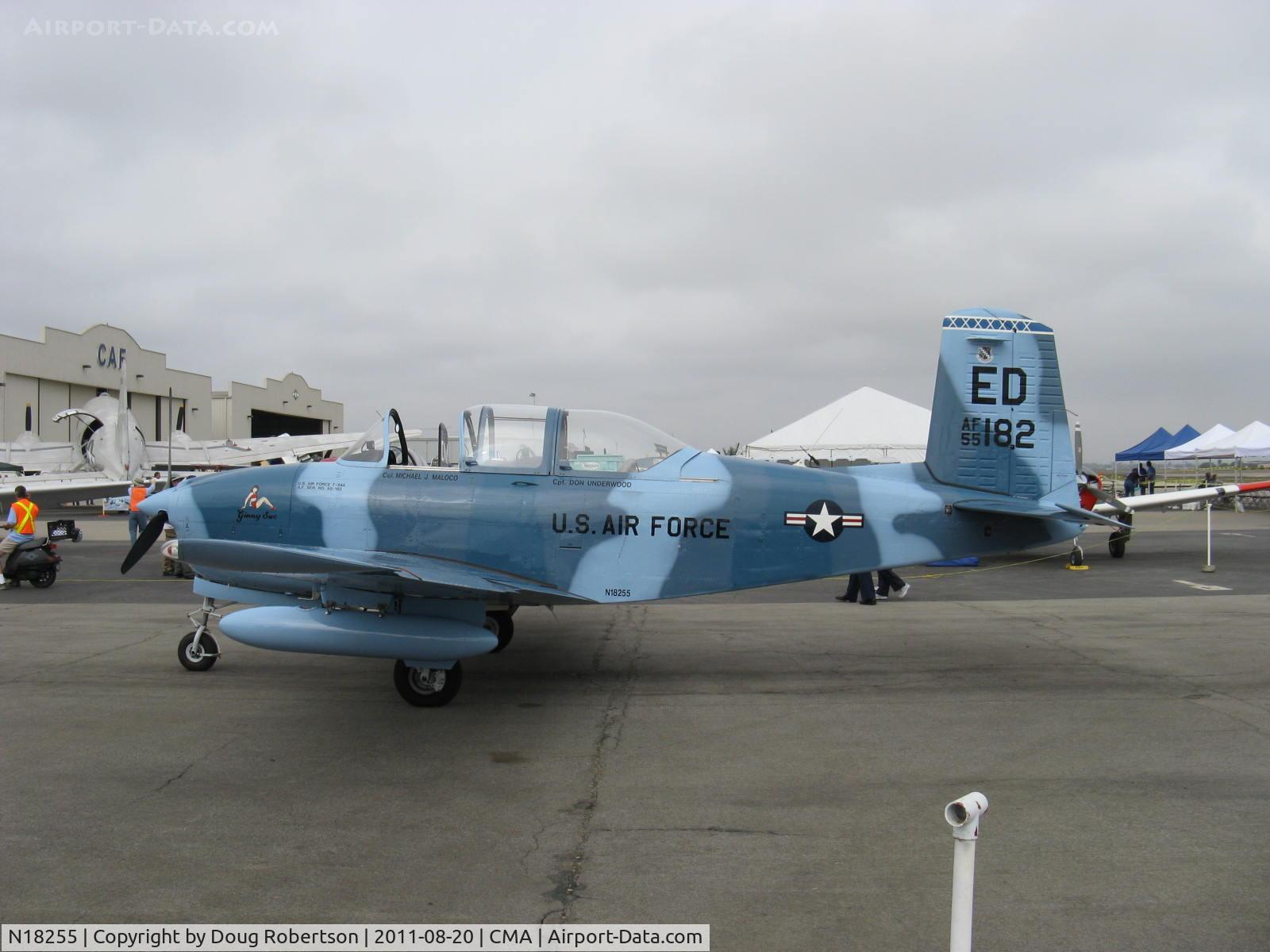 N18255, 1955 Beech A45 C/N G-739, Beech A45 as T-34A MENTOR 'Ginny Sue', Continental O-470-13 225 Hp