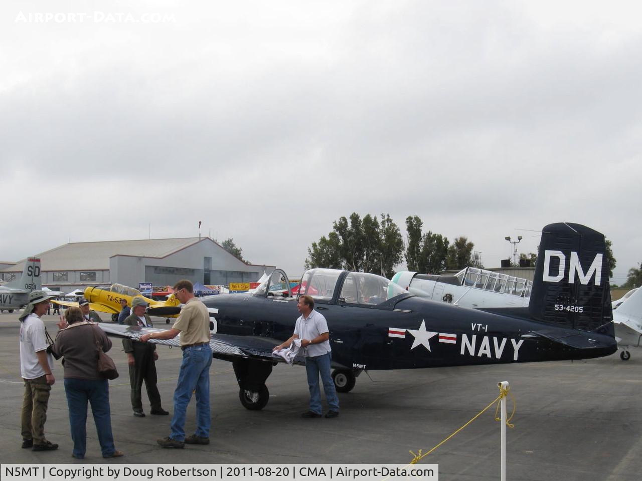 N5MT, 1953 Beech T-34A (A45) Mentor Mentor C/N G-305, 1953 Beech A45 as T-34B MENTOR, Continental O-470-13 225 Hp