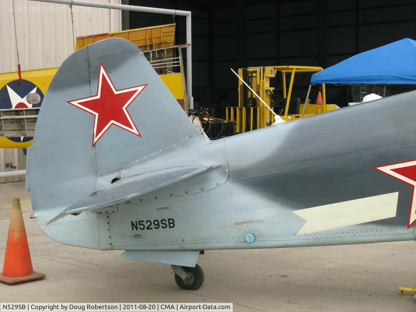 N529SB, 1945 Yakovlev Yak-3M C/N 0470104, 1945 Yakovlev YAK-3M, Klimov VK-105PF-2 V-12 1,300 Hp, retractable tail wheel